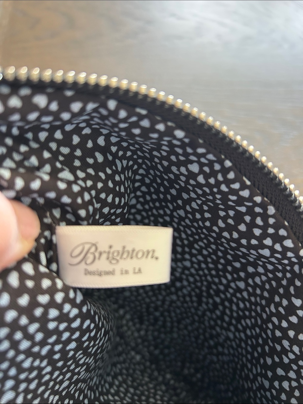 Brighton Black Denim Crossbody with Teal Butterfly Accents NWOT - Picture 8 of 10